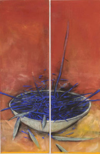 o.T Diptychon,2017 140x45:140x45